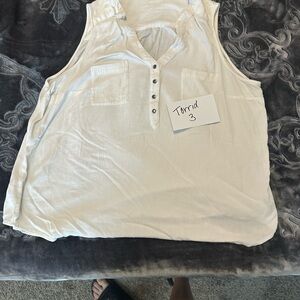 Torrid Ivory Sleeveless Blouse